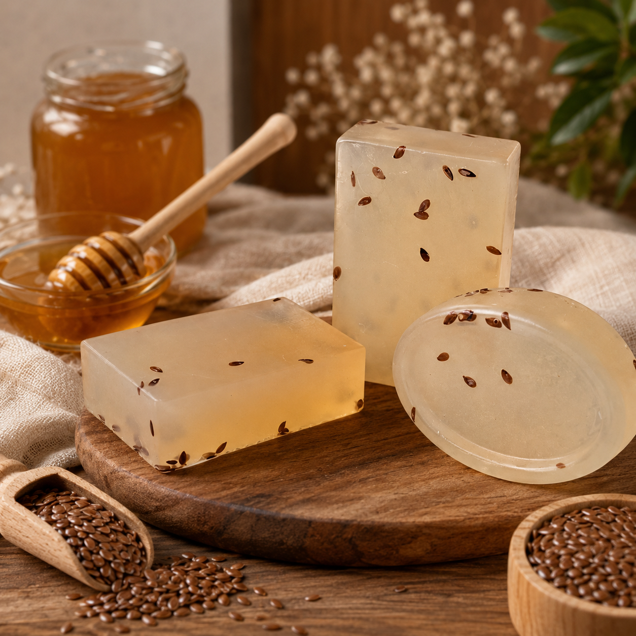 ORGANIC HONEY & FLAX SEED MOISTURIZING SOAP