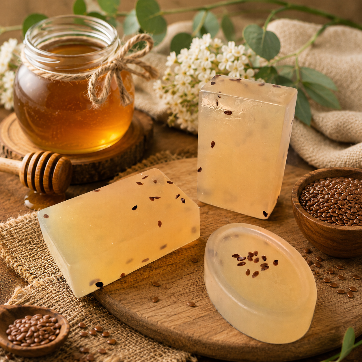 ORGANIC HONEY & FLAX SEED MOISTURIZING SOAP